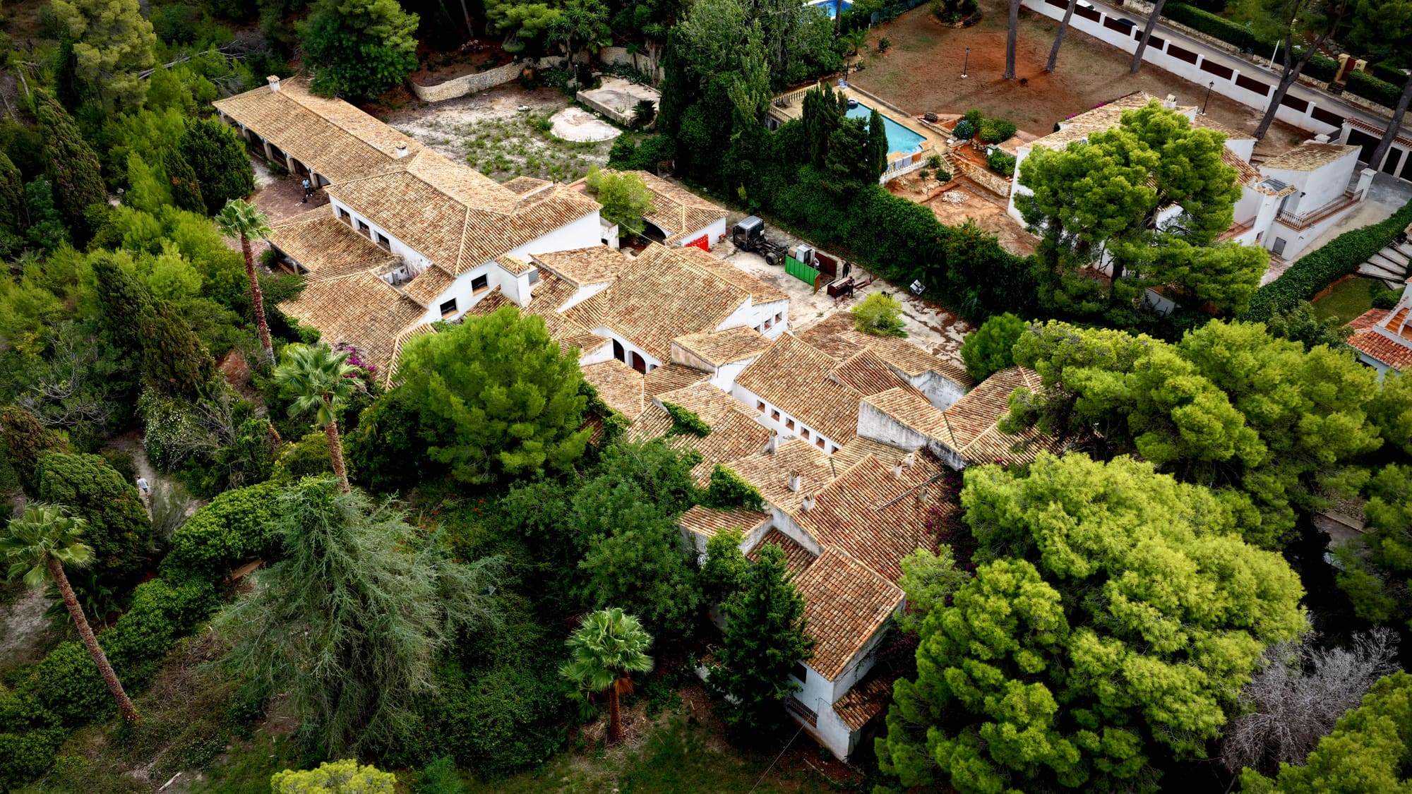 Aerial view of the estate