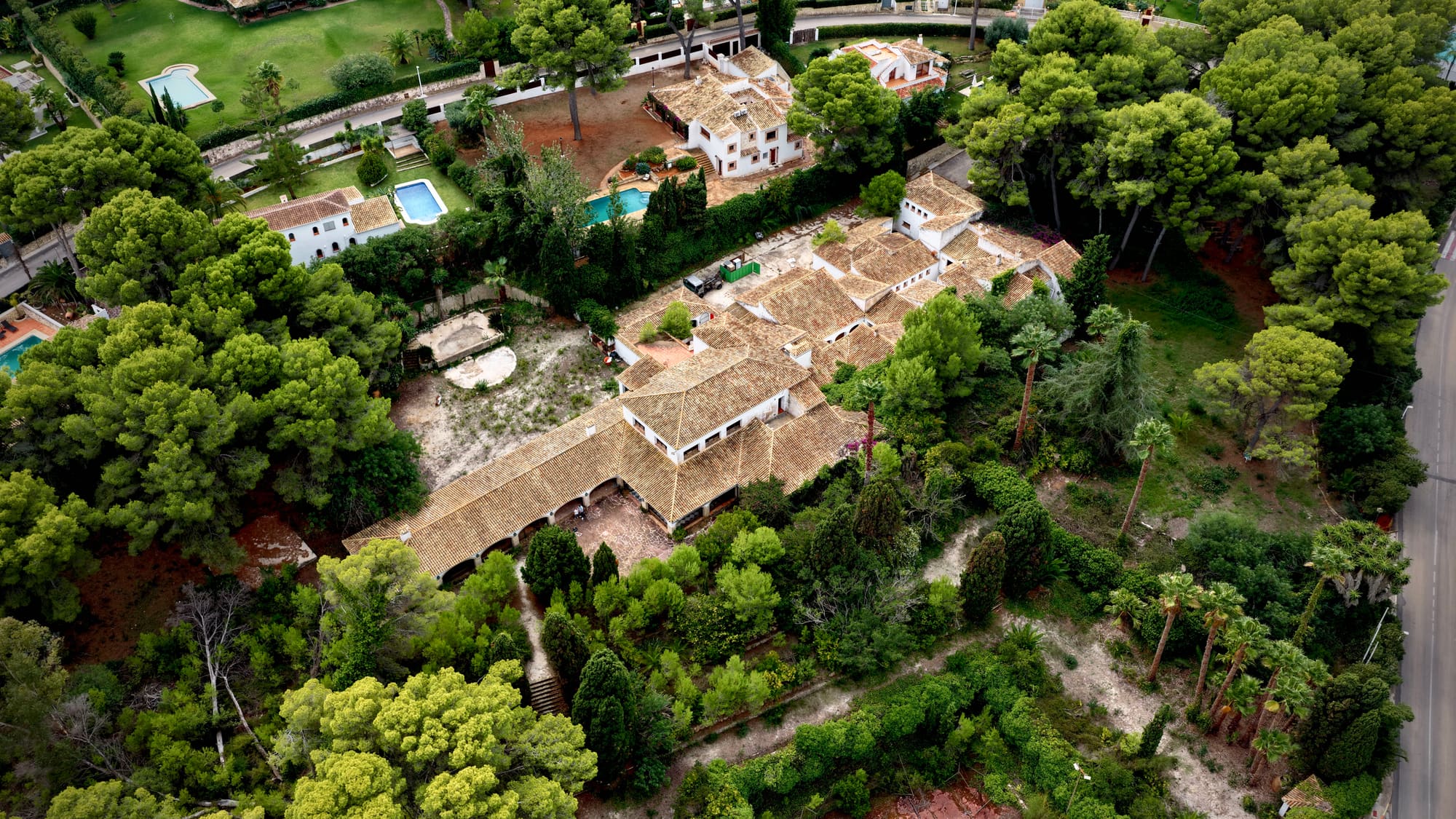 The estate from the air