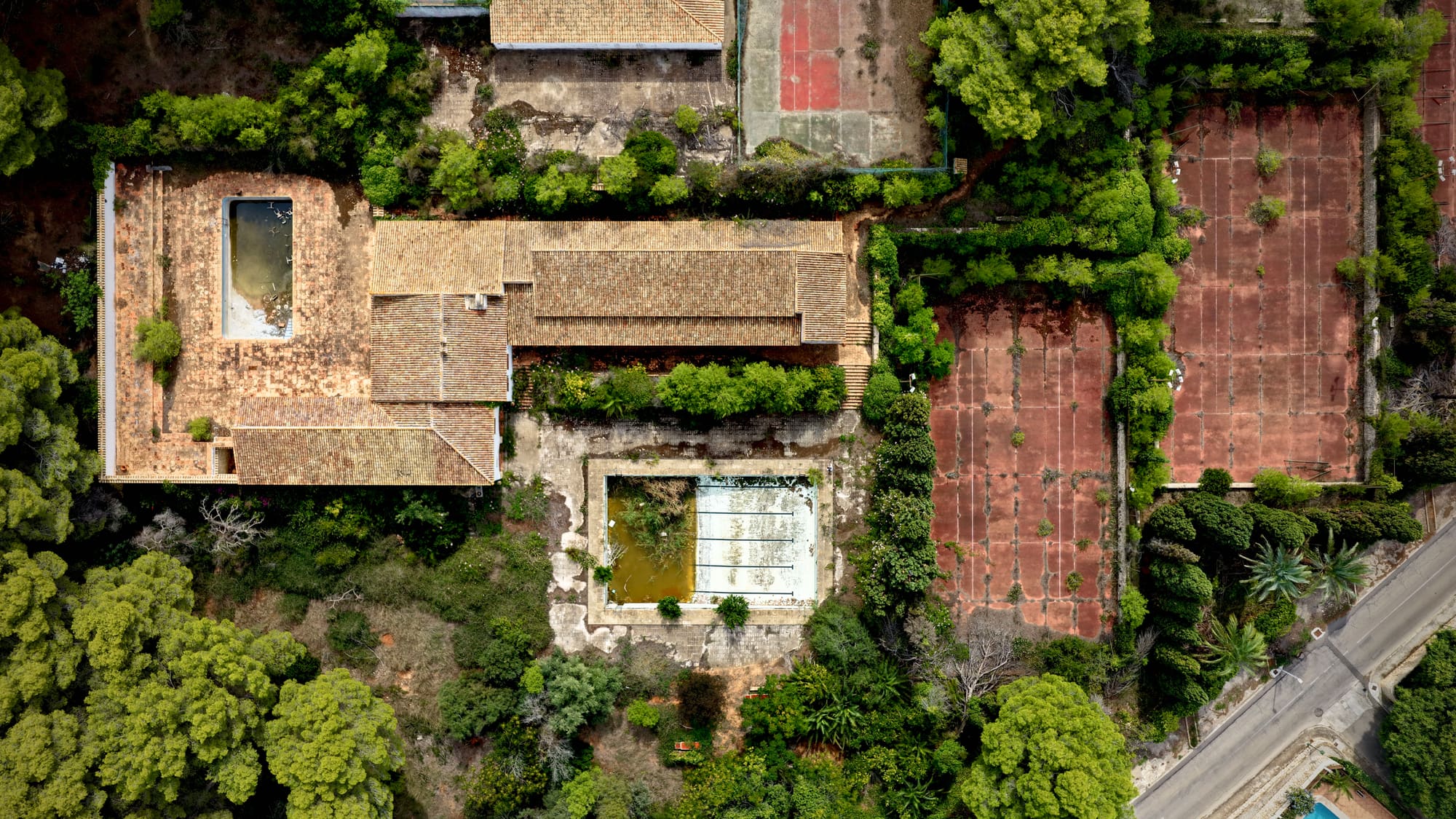 The estate from the air