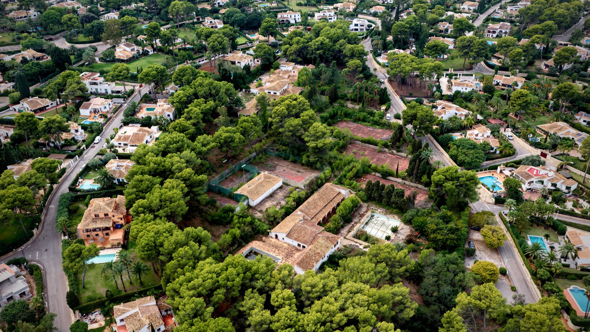 The estate from the air